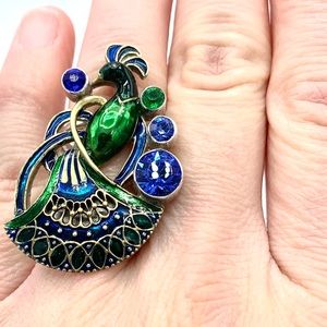 Peacock Ring - Sterling Silver